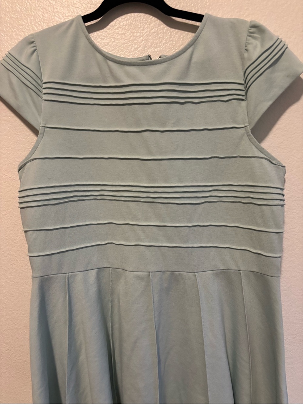 Girls Mint Pleated Fit & Flare Casual Dress